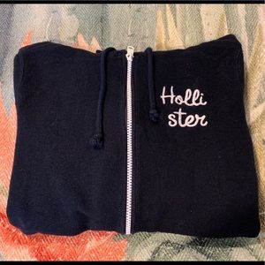 Navy Blue Hollister Zip Up